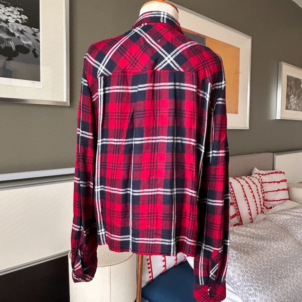 Rails Button Down Plaid Loose Top With Double Poc… - image 5